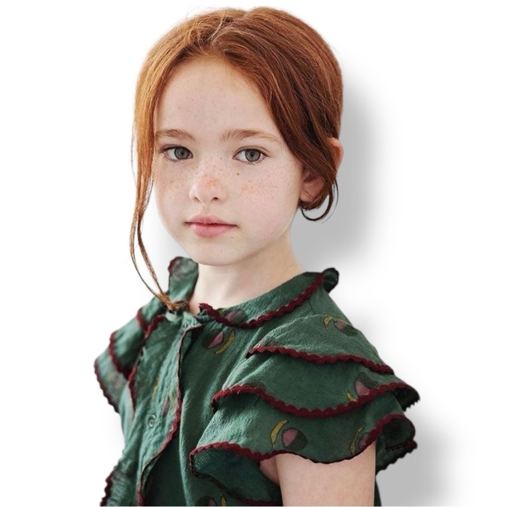 The Animals Observatory | Ruffle Button Up Blouse (6 yrs) - Picture 6 of 8